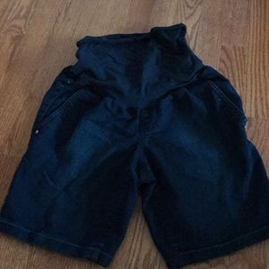 Maternity jean shorts